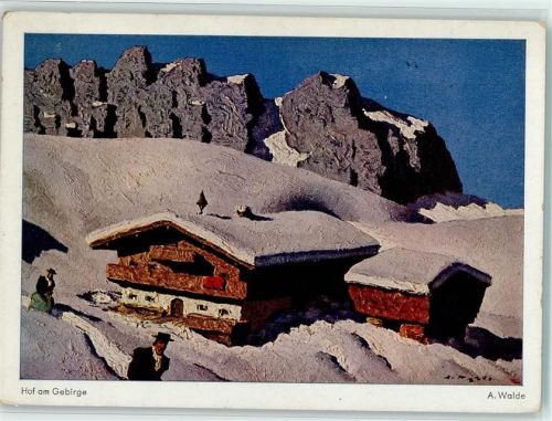 Nr. 4 sign A. Walde - Hof im Gebirge, Berge