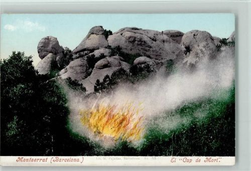 Montserrat (Barcelona) El "Cap de Mort" 1900 AK Feuer