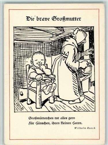 Nr. B 8 aus Wilhelm Busch - Die brave Großmutter