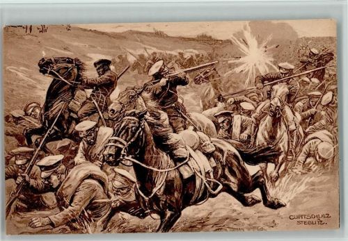 sugn Curt Schulz - Vernichtung von 5 russ. Armeekorps in den Masurischen Seen - Wohlfahrts Spenden AK