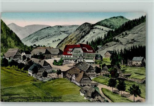 Menzenschwand 1912 sign H. Meissner - Teilansicht, gute Erhaltung AK