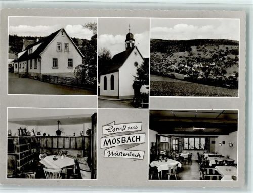 Mosbach 1964 Nüstenbach - Gasthaus "zum Ochsen" mit Innenansicht, gute Erhaltung AK