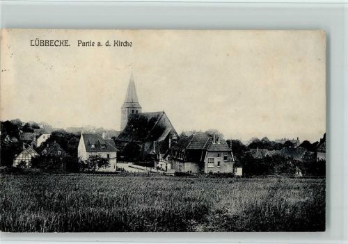 Lübbecke 1913 Partie bei der Kirche, AK