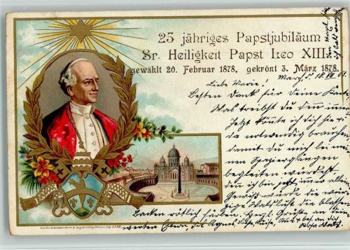 Papst Leo XIII 25jähriges Jubil. 1903 Litho