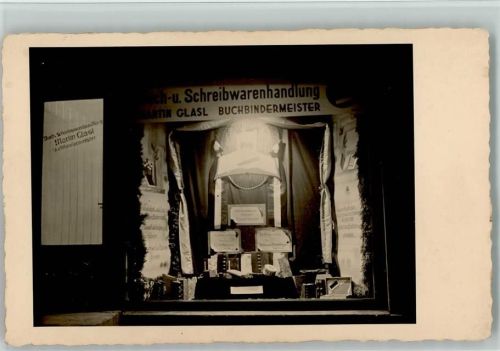 Schreibwarenhandlung - Schaufenster Foto ca 1910 AK