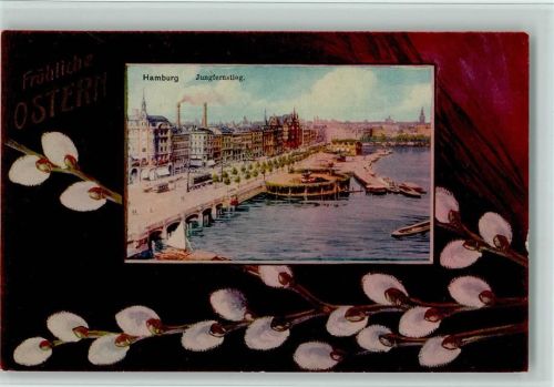 Hamburg 1912 Verlag Knackstedt & Näther - Ostern, Jungfernstieg