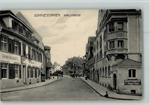 Donaueschingen 1916 Karlsstrasse Feldpoststempel Verienslazarett