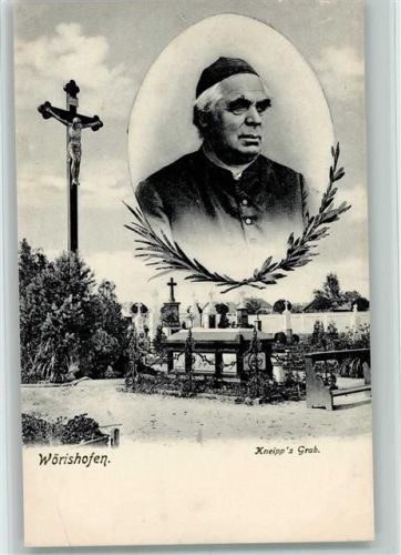 Bad Wörishofen Friedhof, das Grab von Kneipp - sehr gute Erhaltung AK