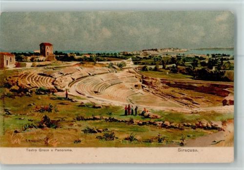 96100 Siracusa - Teatro Greco e Panorama - Stengel 19775 AK Beschnitten