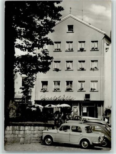 Regen 1966 Kolping Gasthaus , Autos parken vor dem Haus, gute Erhaltung AK