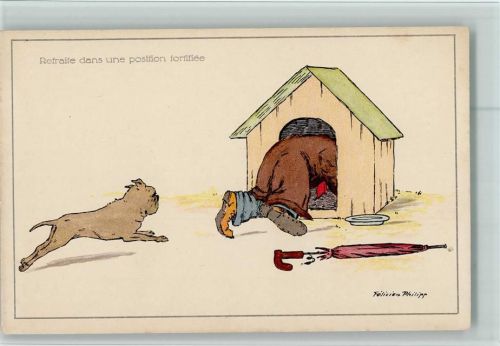 Serie 337-5 - Kind versteckt sich in der Hundehütte, gute Erhaltung