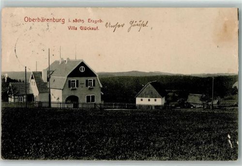 Oberbärenburg 1913 Villa Glückauf