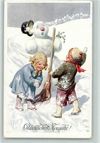 1912 Neujahr, sign Feiertag - Verlag BKW Serie 2927-3