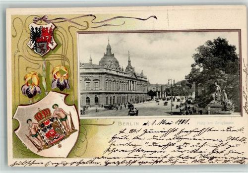 Berlin Mitte 1901 Platz am Zeughause Jugendstilrahmen