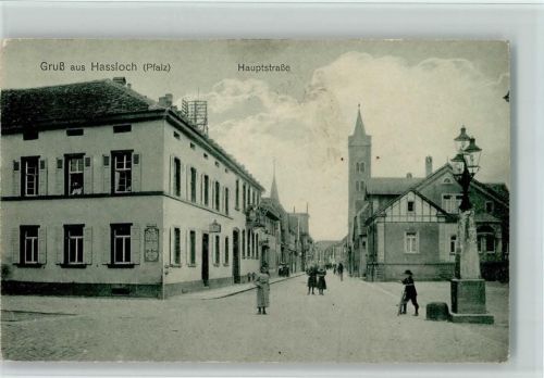 Haßloch 1916 Hauptstraße, AK