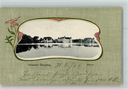 Glücksburg 1902 Jugendstil - Schloss , gute Erhaltung AK