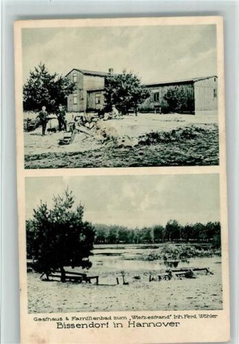 30900 W3002 Bissendorf , Han 1929 - Gasthaus & Familienbad zum "Wiezestrand" , gute Erhaltung AK