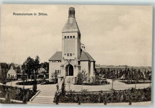 Zittau 1910 Krematorium AK
