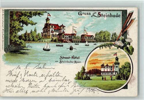 Steinhude 1899 Gruss aus - Strandhotel, gute Erhaltung AK