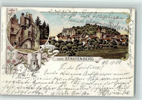 Staufenberg 1899 Wappen - Gruss aus - gute Erhaltung AK
