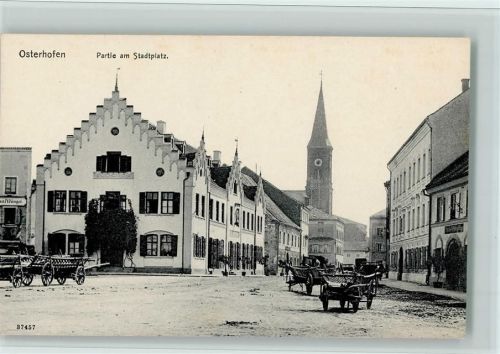 Osterhofen 1910 Stadtplatz, gute Erhaltung AK