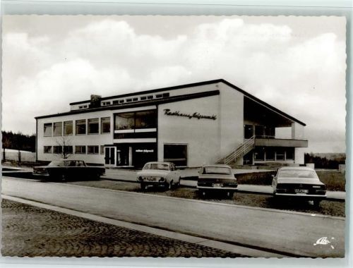 Wachenroth Autobahn Rasthaus Steigerwald/Süd mit Innenansichten, Autos vor dem Haus, sehr gute Erhaltung AK
