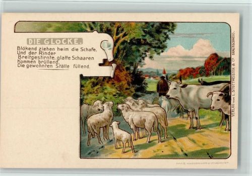 1898 Serie "Die Glocke" Jugendstil, Verlag Stottmeister - Schäfer - sehr gute Erhaltung