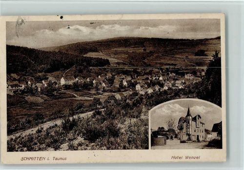 Schmitten 1920 Hotel Wenzel und Teilansicht, I AK