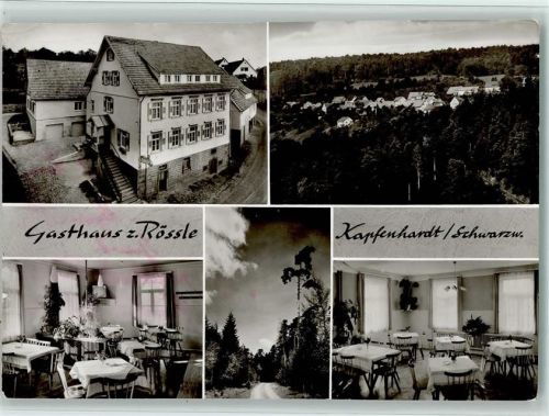 Kapfenhardt Gasthaus und Pension zum Rössle mit Innenansicht, , gute Erhaltung AK