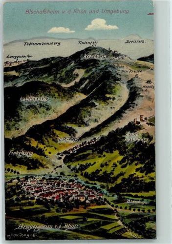 Bischofsheim Landkarte Bischofsheim v. d. Rhön und Umgebung