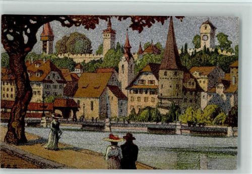 Luzern 1910 Musegg - Künstlerkarte
