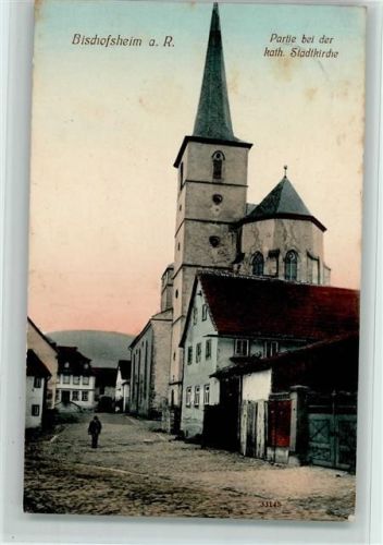 Bischofsheim Partie bei der Stadtkirche AK