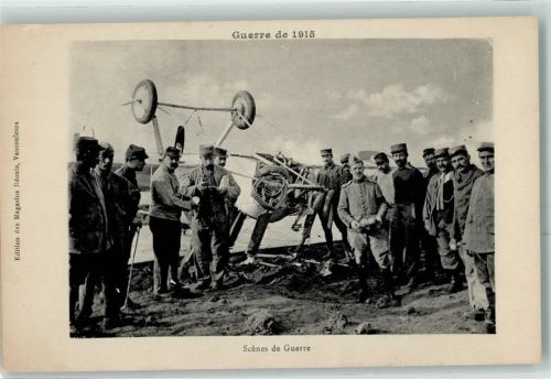 Guerre 1915 abgeschossenes Flugzeug AK