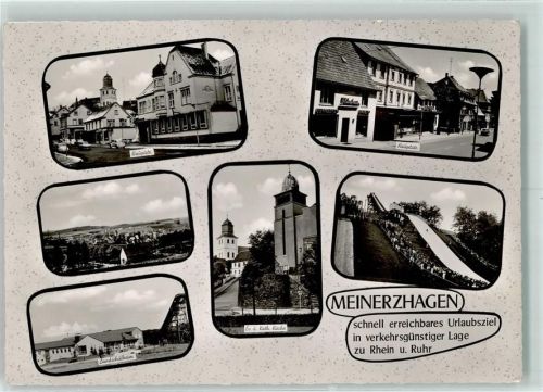 Meinerzhagen Hauptstraße Landschulheim Ev. Kirche Kath. Kirche Mattenschanze