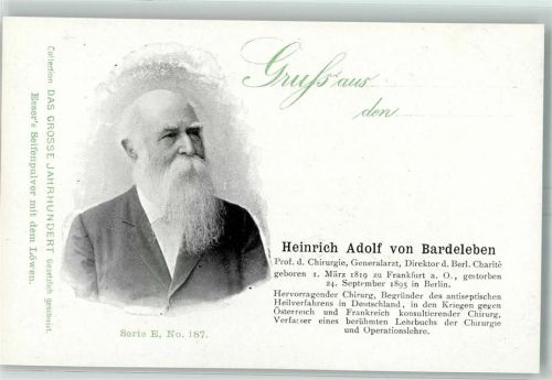Das große Jahrhundert Serie E Nr. 187 Werbung Essers Seifenpulver Heinrich Adolf von Bardeleben Arzt