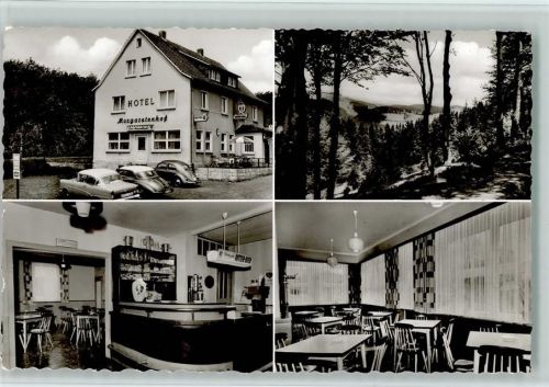 Sachsenhausen Hotel Restaurant Café Margaretenhof Innenaufnahmen Gastraum Wald 4-Bildaufnahme