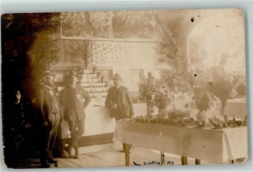 Plattling Gruppenaufnahme Blumenausstellung 1913 Ort lt. Stempel