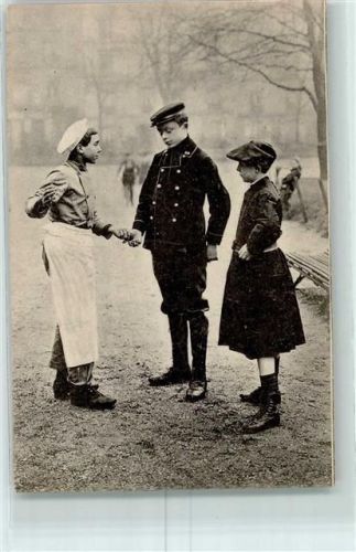 1899 Bäckerjunge verkauft Brot an einen Studenten AK