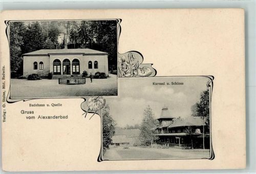 Bad Alexandersbad Kursaal Schloss Badehaus Quelle