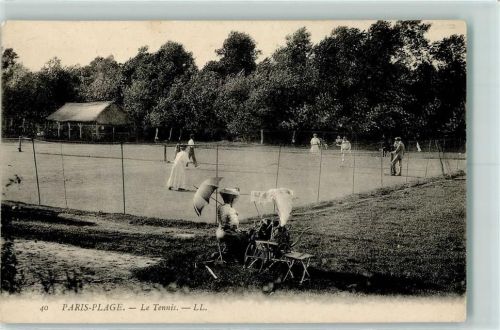 Le Touquet-Paris-Plage 1913 Le Tennis Court mit Spielern AK