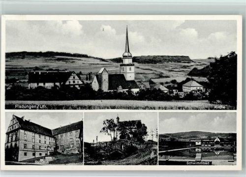 Fladungen Kirche Rathaus Schwimmbad