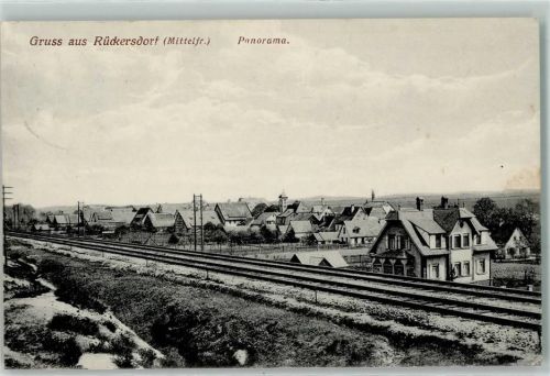 Rückersdorf 1912 Eisenbahnlinie