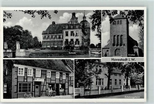 59510 W4775 Hovestadt Gebrauchsspuren Schloss Kirche Gasthof Krippendorf Erholungsheim