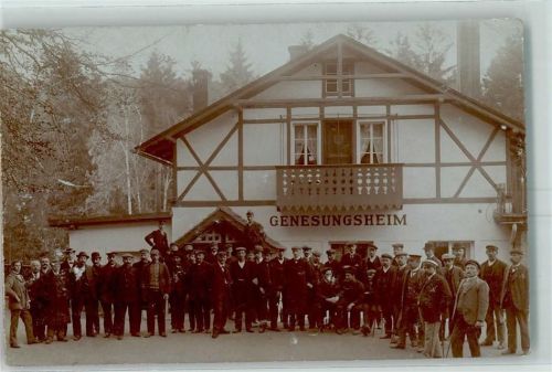 Liegau-Augustusbad 1910 Genesungsheim Gruppenfoto Ort lt. Stempel