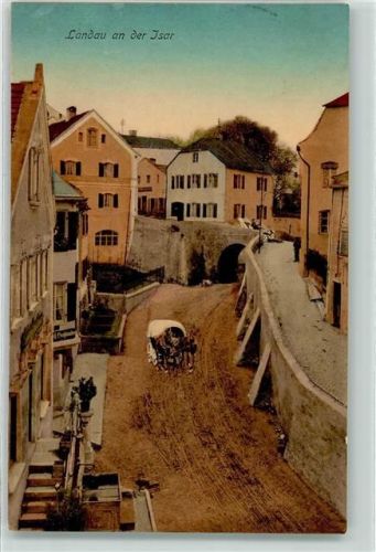 Landau Dorfgasse Fuhrwerk