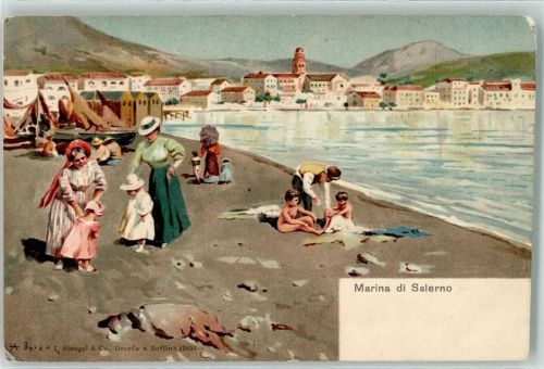 Salerno Marina Strand sign A. Barone