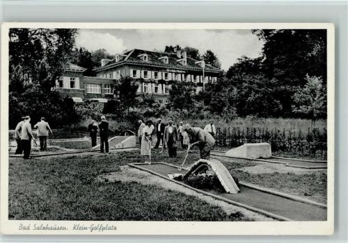 Bad Salzhausen 1955 Minigolf Platz AK