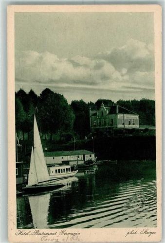 Orsoy Hotel Gasthaus Germania Bes. H. Horsters Segelboot