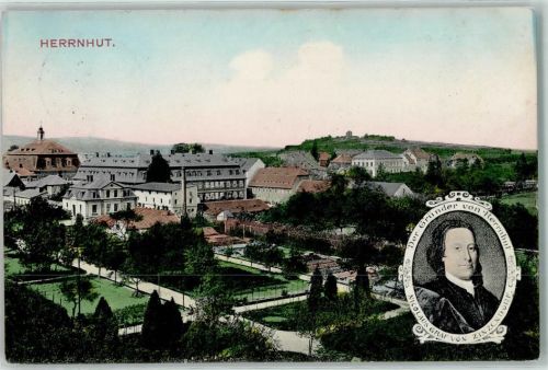 Herrnhut 1909 der Gründer Nicolaus Graf von Zinzendorf