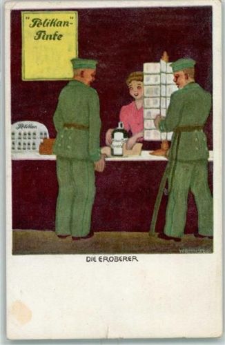 1915 WK I Pelikan Tinte sign. W. Beschstein